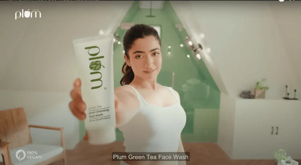 Plum Green Tea Face Wash Rashmika